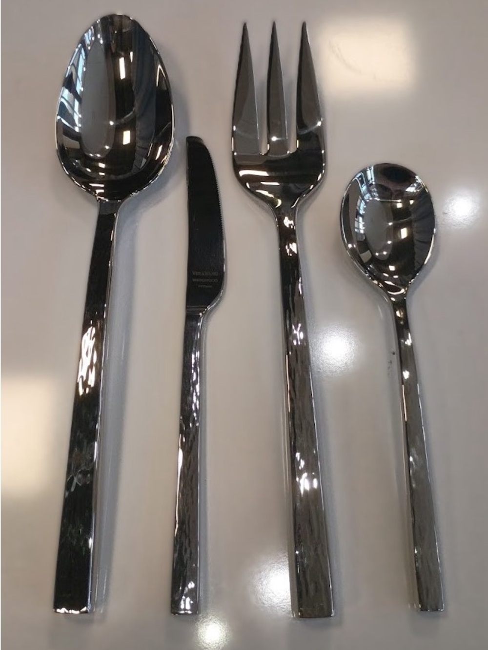 Wedgwood Vera Wang Hammered 4-piece Metal Hostess Set, NEW